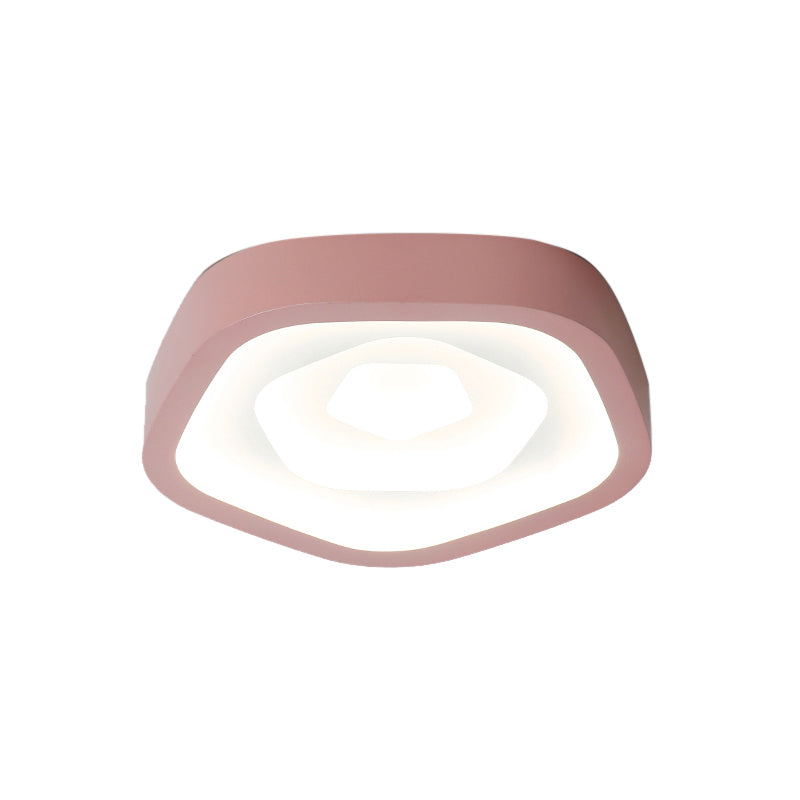 Bedroom Ceiling Light for Kids, LED Flush Mount Lighting with Rose Shade Nordic Style Clearhalo 'Ceiling Lights' 'Close To Ceiling Lights' 'Close to ceiling' 'Flush mount' Lighting' 168356