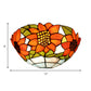 Sunflower Wall Lighting with Bowl Shade Stained Glass Rustic Tiffany Sconce Light Clearhalo 'Industrial' 'Middle century wall lights' 'Tiffany wall lights' 'Tiffany' 'Wall Lamps & Sconces' 'Wall Lights' Lighting' 168593