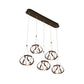 Waving Acrylic Island Pendant Light Modern 3/5-Light Brown Hanging Ceiling Light with Adjustable Cords Clearhalo 'Ceiling Lights' 'Modern Pendants' 'Modern' 'Pendant Lights' 'Pendants' Lighting' 168604