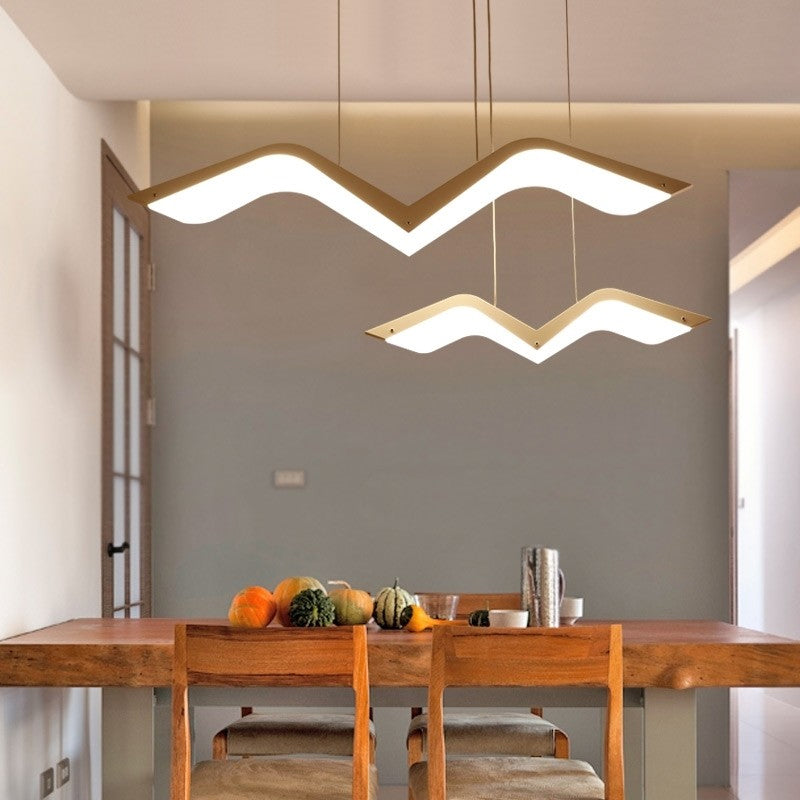 2/3/4/5 Seagull Multi Light Pendant Simple Acrylic Shade LED Hanging Lamp in White 2 White Clearhalo 'Ceiling Lights' 'Modern Pendants' 'Modern' 'Pendant Lights' 'Pendants' Lighting' 168657