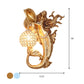 Farmhouse Sphere Sconce Light 1-Bulb Clear Beveled Crystal Wall Mounted Lighting with Mermaid Design in Light Blue/Gold, Left/Right Clearhalo 'Wall Lamps & Sconces' 'Wall Lights' Lighting' 1687596