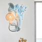 Farmhouse Sphere Sconce Light 1-Bulb Clear Beveled Crystal Wall Mounted Lighting with Mermaid Design in Light Blue/Gold, Left/Right Clearhalo 'Wall Lamps & Sconces' 'Wall Lights' Lighting' 1687599