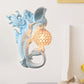 Farmhouse Sphere Sconce Light 1-Bulb Clear Beveled Crystal Wall Mounted Lighting with Mermaid Design in Light Blue/Gold, Left/Right Clearhalo 'Wall Lamps & Sconces' 'Wall Lights' Lighting' 1687607