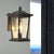 1-Head Flush Wall Sconce Traditional Porch Wall Mounted Lighting with Pavilion Dimpled Glass Shade in Black/Brass Black B Clearhalo 'Art deco wall lights' 'Cast Iron' 'Glass' 'Industrial wall lights' 'Industrial' 'Middle century wall lights' 'Modern' 'Rustic wall lights' 'Tiffany' 'Traditional wall lights' 'Wall Lamps & Sconces' 'Wall Lights' Lighting' 1687769