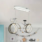 Silver/Pink/Blue Bike Chandelier Light Cartoon LED Metallic Hanging Lighting for Kids Bedroom Clearhalo 'Ceiling Lights' 'Chandeliers' Lighting' options 1687877