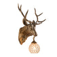 Single Bulb Elk Head Wall Mounted Lamp Warehouse Gold Resin Wall Sconce Light with Beveled Crystal Shade Clearhalo 'Wall Lamps & Sconces' 'Wall Lights' Lighting' 1688030