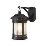 Black 1 Bulb Wall Mount Lamp Traditional Style Seedy Glass Pavilion Wall Lighting Clearhalo 'Art deco wall lights' 'Cast Iron' 'Glass' 'Industrial wall lights' 'Industrial' 'Middle century wall lights' 'Modern' 'Rustic wall lights' 'Tiffany' 'Traditional wall lights' 'Wall Lamps & Sconces' 'Wall Lights' Lighting' 1688067