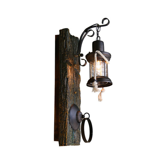 Metallic Lantern Wall Lighting Warehouse 1 Light Doorway Wall Mounted Lamp in Antique Bronze Clearhalo 'Industrial wall lights' 'Industrial' 'Middle century wall lights' 'Rustic wall lights' 'Tiffany' 'Wall Lamps & Sconces' 'Wall Lights' Lighting' 1688088