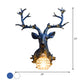 White/Blue 1 Light Wall Lamp Country Style Resin Deer and Flower Wall Mounted Lighting with Faceted Clear Crystal Shade Clearhalo 'Wall Lamps & Sconces' 'Wall Lights' Lighting' 1688225