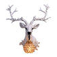 White/Blue 1 Light Wall Lamp Country Style Resin Deer and Flower Wall Mounted Lighting with Faceted Clear Crystal Shade Clearhalo 'Wall Lamps & Sconces' 'Wall Lights' Lighting' 1688229