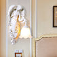 White Single Light Wall Lighting Traditional Resin Double Angel Wall Mounted Lamp, Left/Right Clearhalo 'Wall Lamps & Sconces' 'Wall Lights' Lighting' 1688514