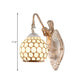 Sphere Bedroom Wall Lighting Ideas Traditional Style Metal 1 Head White Wall Sconce Light with Resin Mermaid Backplate Clearhalo 'Wall Lamps & Sconces' 'Wall Lights' Lighting' 1688622