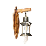 Single Bulb Wall Light Sconce Rural Style Lantern Clear Glass Wall Mounted Lamp in Antique Bronze Clearhalo 'Industrial wall lights' 'Industrial' 'Middle century wall lights' 'Rustic wall lights' 'Tiffany' 'Wall Lamps & Sconces' 'Wall Lights' Lighting' 1688697