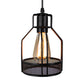 Metallic Black Ceiling Pendant Light Wire Cage 3 Heads Industrial Style Suspension Lighting for Foyer Clearhalo 'Ceiling Lights' 'Pendant Lights' 'Pendants' Lighting' 16887
