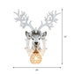 Deer Head Bedroom Wall Sconce Retro Style Resin 1-Light White Wall Mounted Lamp with Global Faceted Crystal Shade Clearhalo 'Wall Lamps & Sconces' 'Wall Lights' Lighting' 1688835