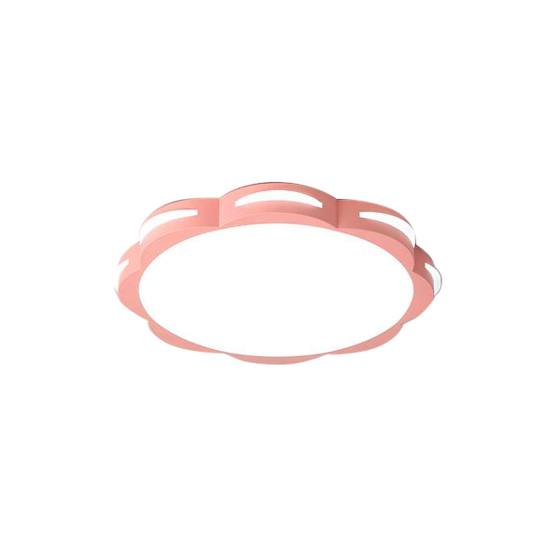 Bedroom Ceiling Lighting LED, Macaron Flush Mount Light with Acrylic Floral Shade for Girls Clearhalo 'Ceiling Lights' 'Close To Ceiling Lights' 'Close to ceiling' 'Flush mount' Lighting' 168888