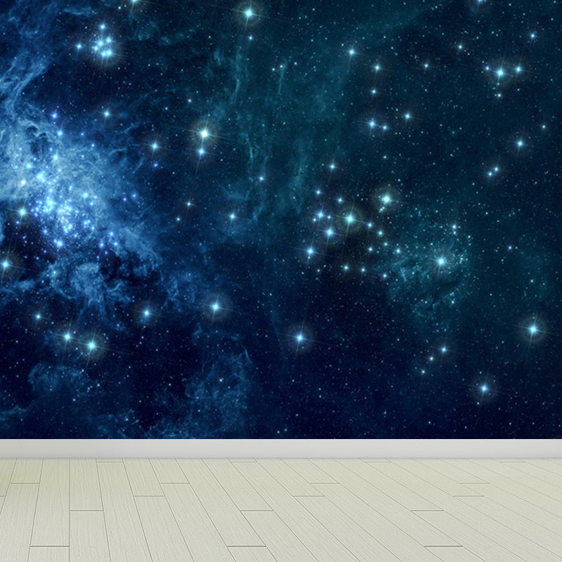 Extra Large Constellations Wall Mural Blue Non-Woven Wall Decor for Playroom, Custom Clearhalo 'Wall Decor' 'Wall Mural' 1688935