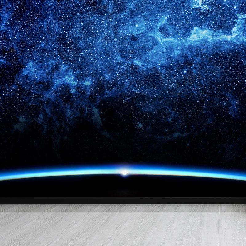 Extra Large Constellations Wall Mural Blue Non-Woven Wall Decor for Playroom, Custom Blue Design 2 Clearhalo 'Wall Decor' 'Wall Mural' 1688938