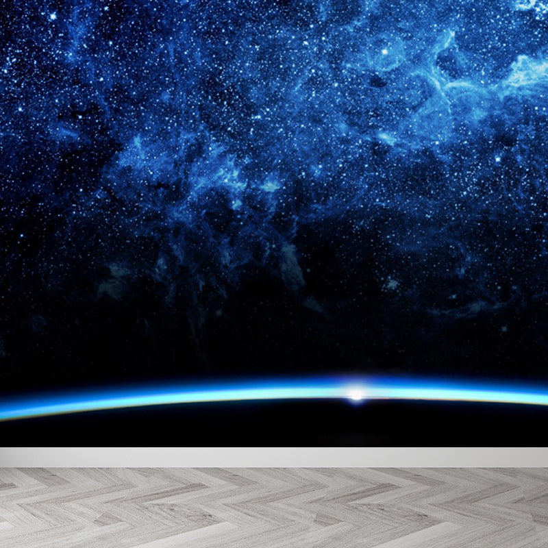 Extra Large Constellations Wall Mural Blue Non-Woven Wall Decor for Playroom, Custom Clearhalo 'Wall Decor' 'Wall Mural' 1688939