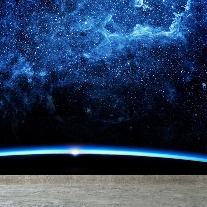 Extra Large Constellations Wall Mural Blue Non-Woven Wall Decor for Playroom, Custom Clearhalo 'Wall Decor' 'Wall Mural' 1688940