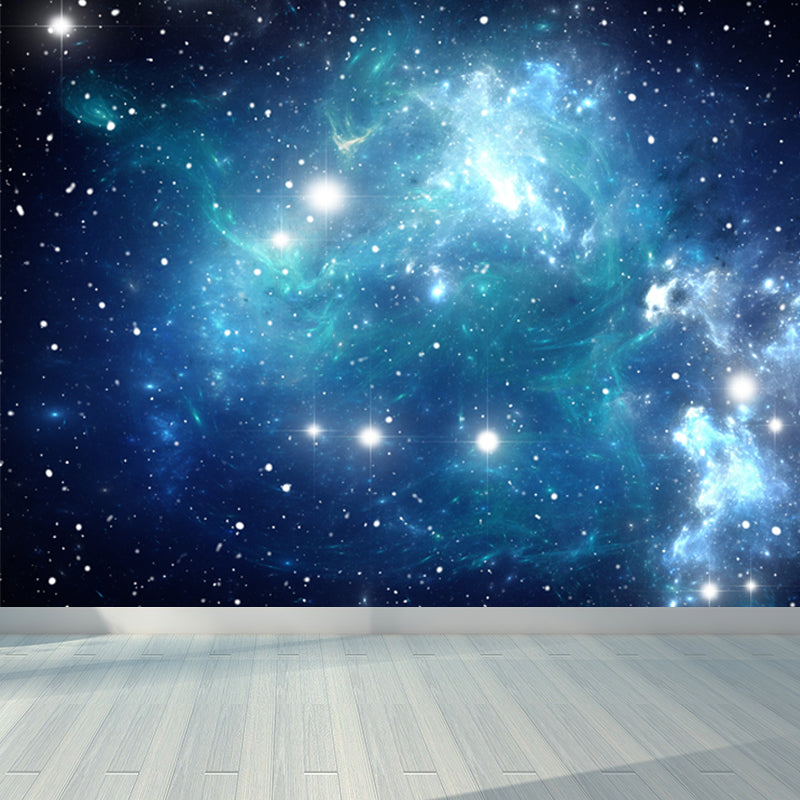 Extra Large Constellations Wall Mural Blue Non-Woven Wall Decor for Playroom, Custom Clearhalo 'Wall Decor' 'Wall Mural' 1688944