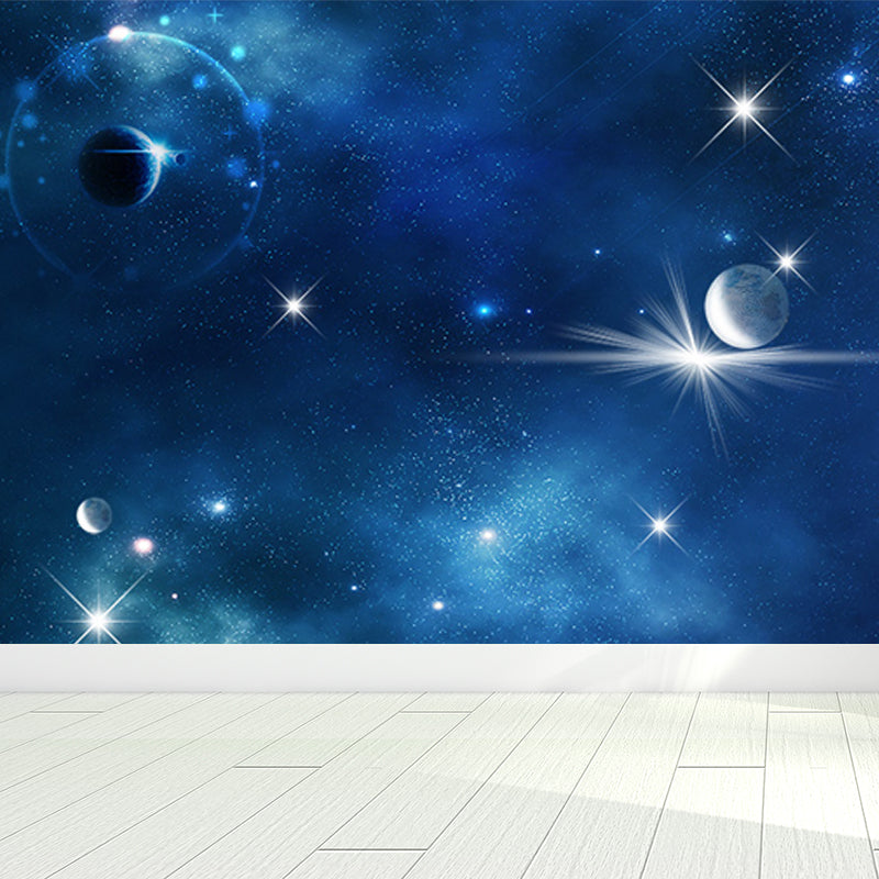 Planet View Mural Decal Modern Decorative Living Room Wall Covering, Personalise Clearhalo 'Wall Decor' 'Wall Mural' 1688959