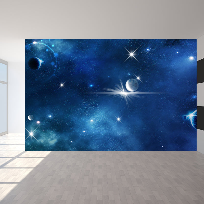 Planet View Mural Decal Modern Decorative Living Room Wall Covering, Personalise Clearhalo 'Wall Decor' 'Wall Mural' 1688960