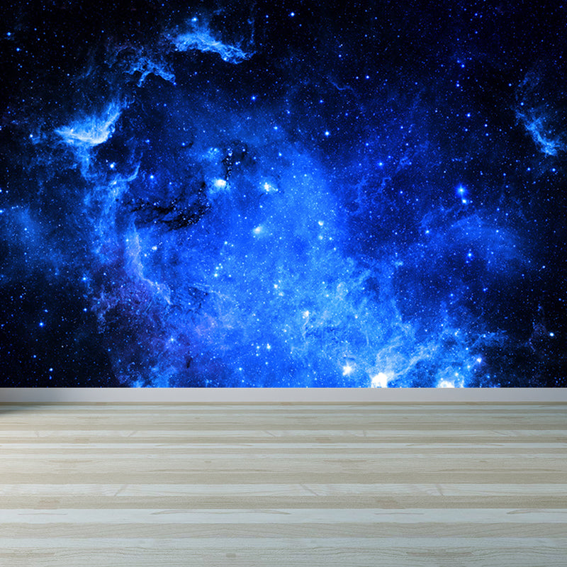 Modern Constellations Scene Wall Mural Non-Woven Waterproof Dark Blue Wall Art for Bedroom Dark Blue Design 1 Clearhalo 'Wall Decor' 'Wall Mural' 1688973