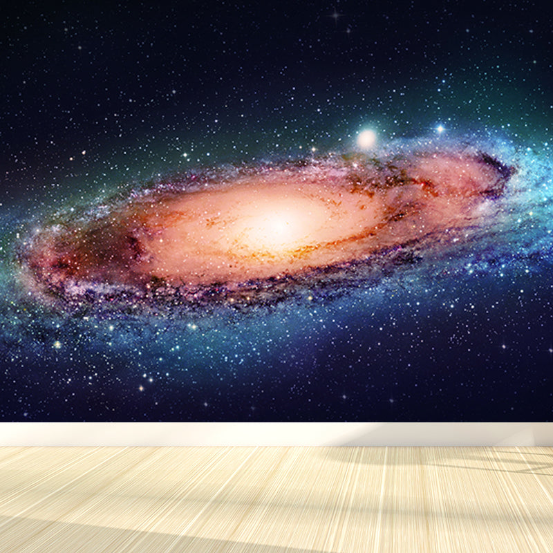 Modern Stars Spiral Wall Mural Non-Woven Stain-Proof Dark Color Wall Art for Boys Bedroom Red Clearhalo 'Wall Decor' 'Wall Mural' 1689037