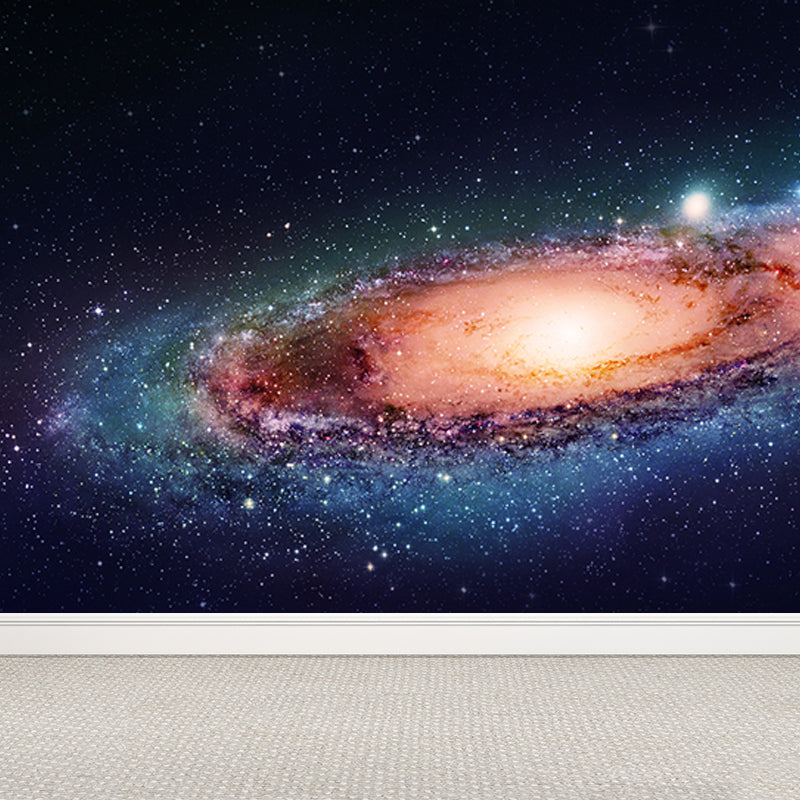 Modern Stars Spiral Wall Mural Non-Woven Stain-Proof Dark Color Wall Art for Boys Bedroom Clearhalo 'Wall Decor' 'Wall Mural' 1689038