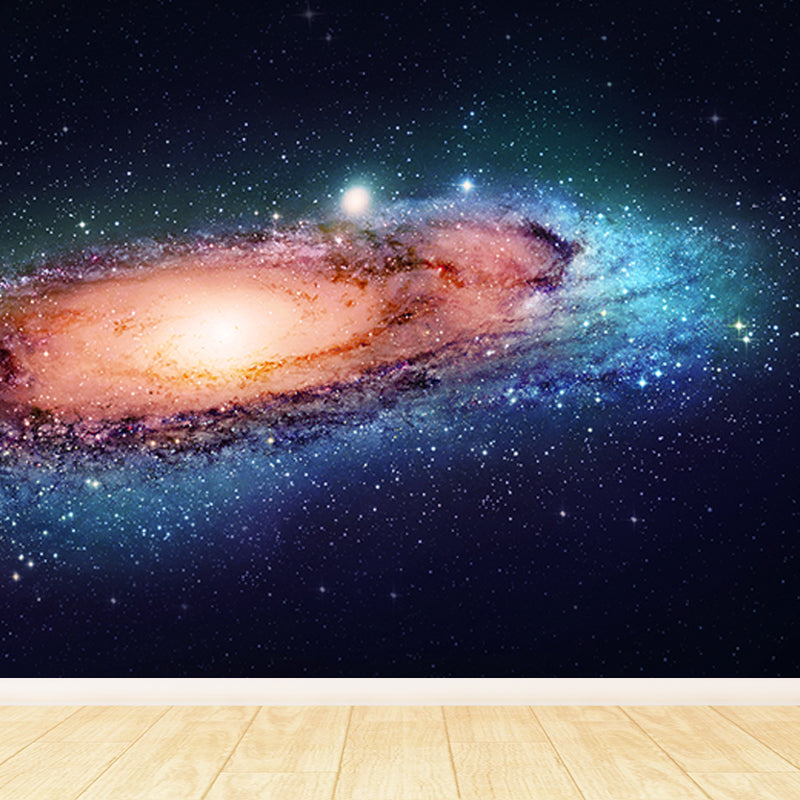 Modern Stars Spiral Wall Mural Non-Woven Stain-Proof Dark Color Wall Art for Boys Bedroom Clearhalo 'Wall Decor' 'Wall Mural' 1689039