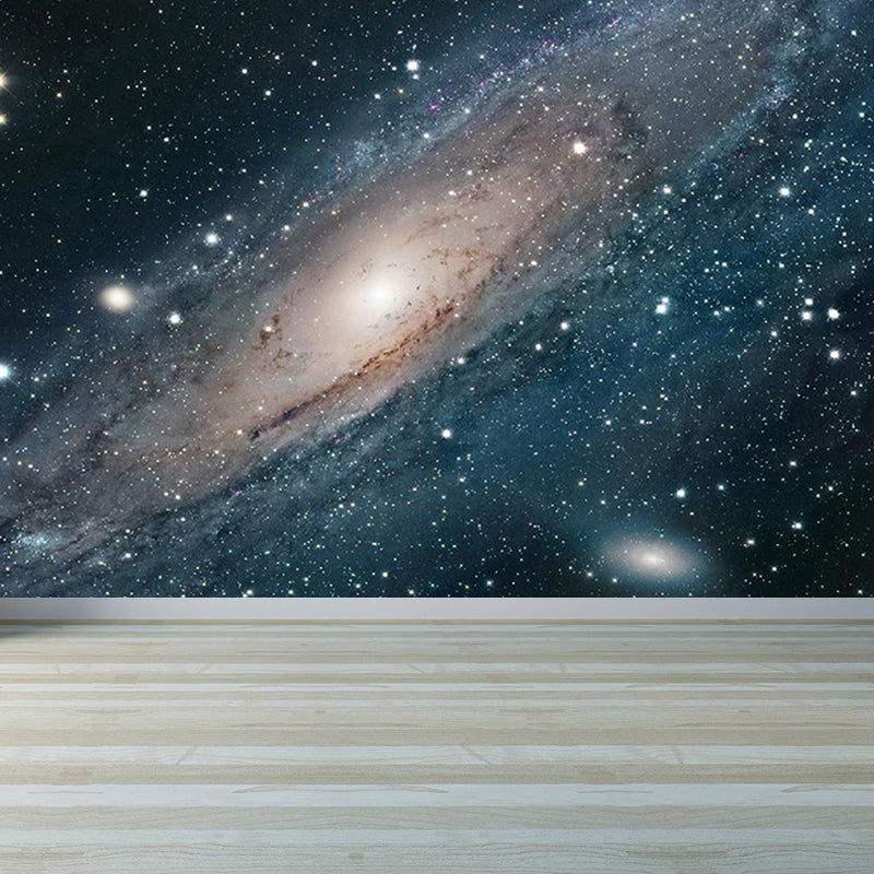 Modern Stars Spiral Wall Mural Non-Woven Stain-Proof Dark Color Wall Art for Boys Bedroom Clearhalo 'Wall Decor' 'Wall Mural' 1689044