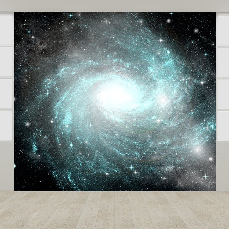 Modern Stars Spiral Wall Mural Non-Woven Stain-Proof Dark Color Wall Art for Boys Bedroom Clearhalo 'Wall Decor' 'Wall Mural' 1689049