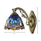 Lodge Style Dragonfly Wall Mount Light Stained Glass Multicolor Sconce Lighting Clearhalo 'Industrial' 'Middle century wall lights' 'Tiffany wall lights' 'Tiffany' 'Wall Lamps & Sconces' 'Wall Lights' Lighting' 168905