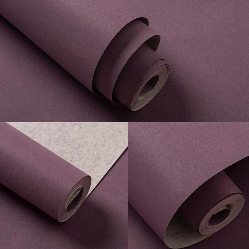 Dark Color Plain Wallpaper Roll Stain Resistant Simplicity Family Room Wall Decor Clearhalo 'Modern wall decor' 'Modern' 'Wallpaper' Wall Decor' 1689098