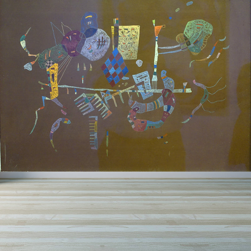 Home Decor Multicolored Pattern Mural Customized Contemporary Art Wall Covering for Kitchen Grey Clearhalo 'Wall Decor' 'Wall Mural' 1689108