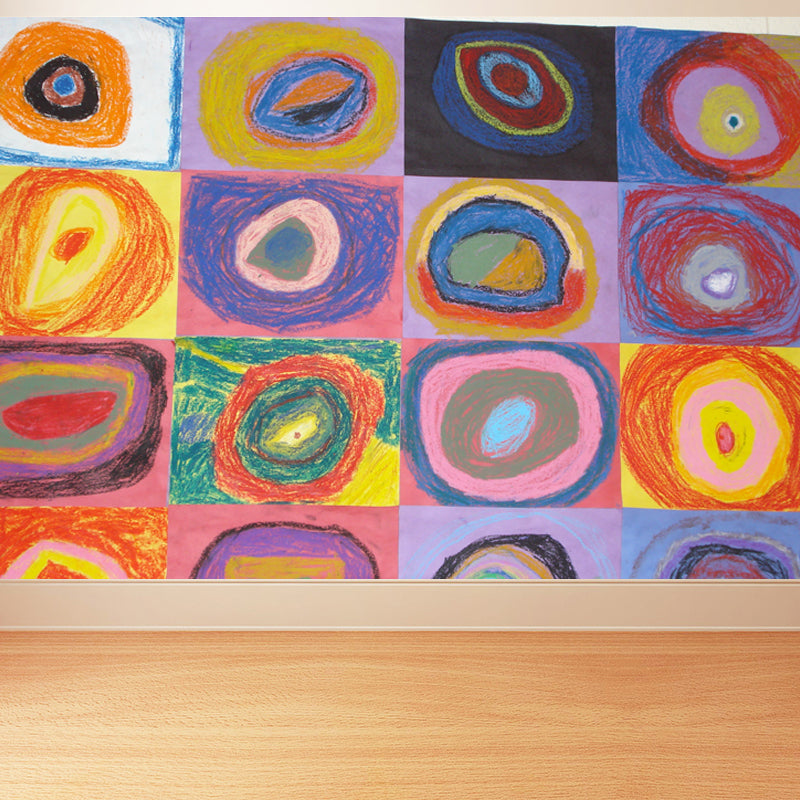 Home Decor Multicolored Pattern Mural Customized Contemporary Art Wall Covering for Kitchen Purple Clearhalo 'Wall Decor' 'Wall Mural' 1689113