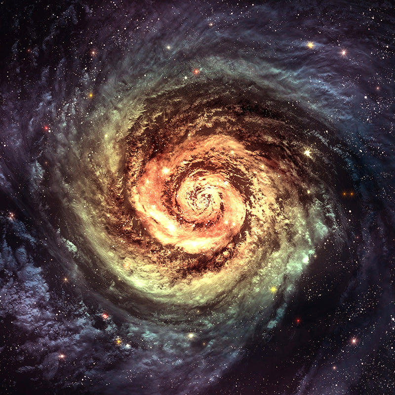 Modern Supernatural Stars Spiral Mural for Boys Bedroom Customised Wall Art in Dark Color Clearhalo 'Wall Decor' 'Wall Mural' 1689156