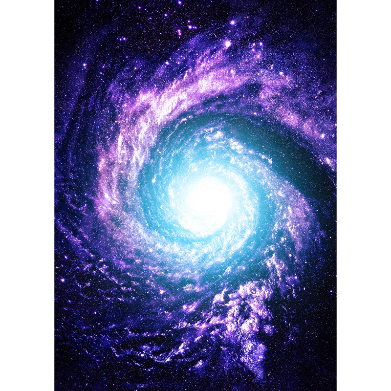 Modern Supernatural Stars Spiral Mural for Boys Bedroom Customised Wall Art in Dark Color Clearhalo 'Wall Decor' 'Wall Mural' 1689161