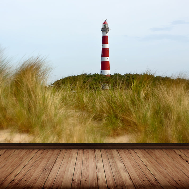 Big Lighthouse View Mural Wallpaper Illuminative Coastal Dining Room Wall Covering Clearhalo 'Wall Decor' 'Wall Mural' 1689225