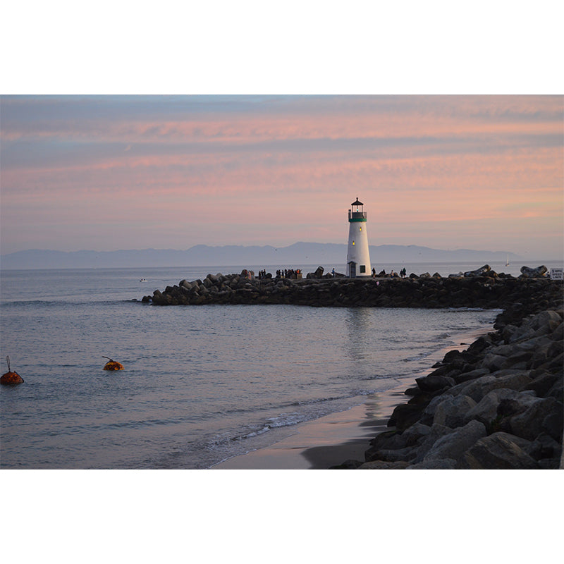 Big Lighthouse View Mural Wallpaper Illuminative Coastal Dining Room Wall Covering Clearhalo 'Wall Decor' 'Wall Mural' 1689231