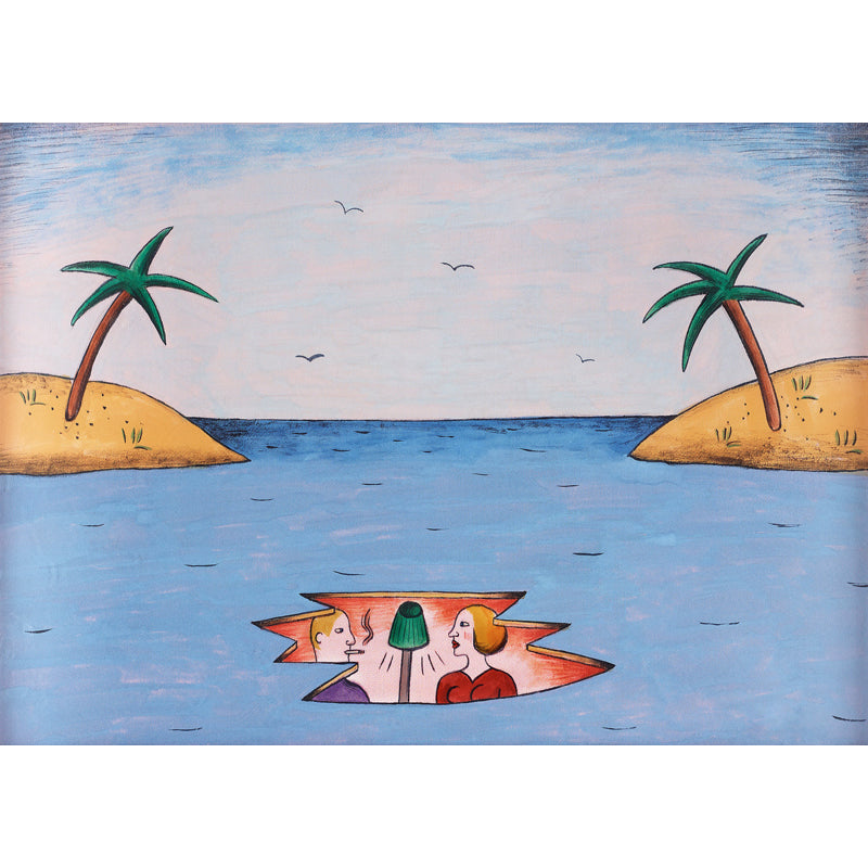 Illustration Style Art Print Mural Decal for Living Room, Soft Color, Custom Size Available Clearhalo 'Wall Decor' 'Wall Mural' 1689257