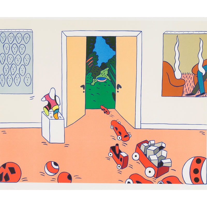 Illustration Style Art Print Mural Decal for Living Room, Soft Color, Custom Size Available Clearhalo 'Wall Decor' 'Wall Mural' 1689262