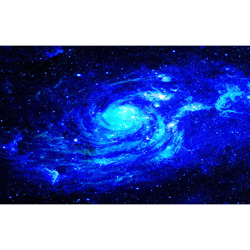 Contemporary Stars Spiral Scenery Mural Wallpaper Blue Astronomy and Space Wall Covering Clearhalo 'Wall Decor' 'Wall Mural' 1689267