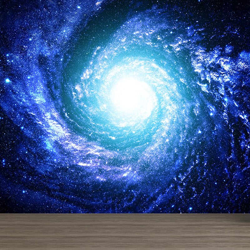 Contemporary Stars Spiral Scenery Mural Wallpaper Blue Astronomy and Space Wall Covering Blue Design 4 Clearhalo 'Wall Decor' 'Wall Mural' 1689279