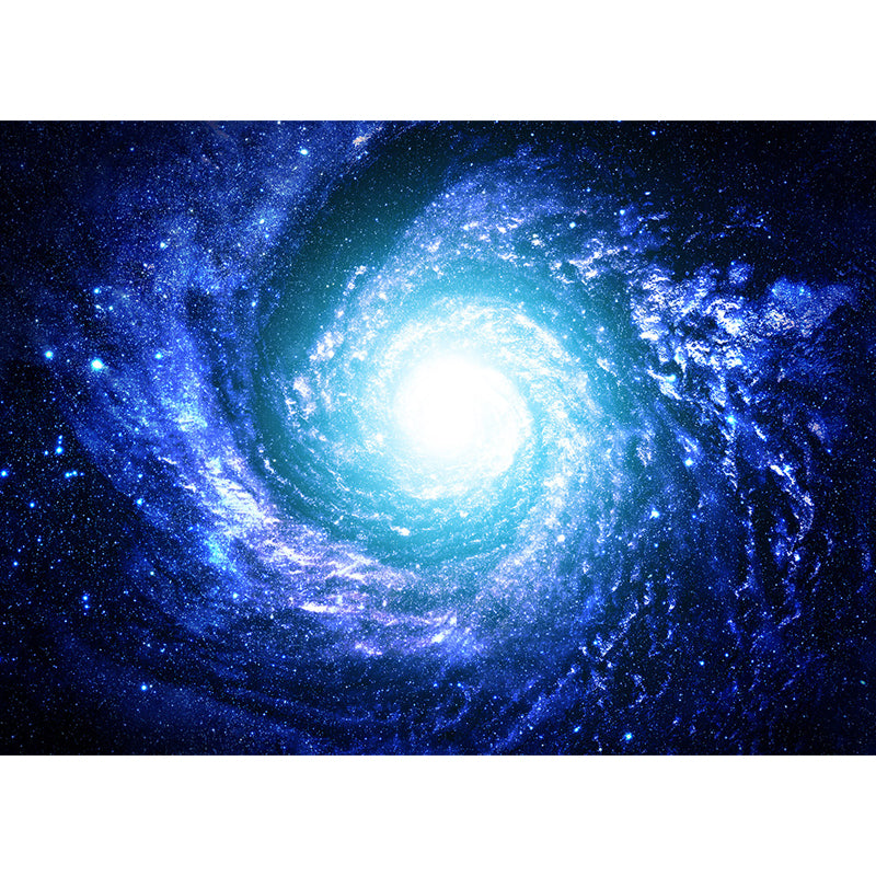 Contemporary Stars Spiral Scenery Mural Wallpaper Blue Astronomy and Space Wall Covering Clearhalo 'Wall Decor' 'Wall Mural' 1689282