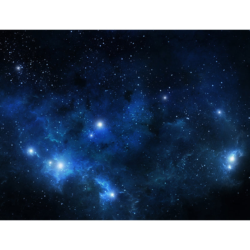 Dark Blue Dreamlike Asterism Mural Moisture Resistant Contemporary Bedroom Wall Art Clearhalo 'Wall Decor' 'Wall Mural' 1689297