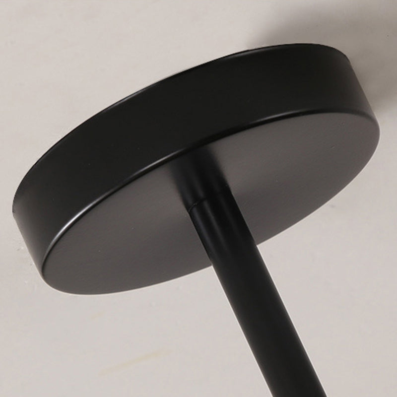 Amber/Blue/Clear Glass Spherical Chandelier Light Post Modern 6/8/10 Lights Black Pendant Lamp for Bedroom Clearhalo 'Ceiling Lights' 'Chandeliers' 'Clear' 'Glass shade' 'Glass' 'Industrial' 'Modern Chandeliers' 'Modern' 'Tiffany' 'Traditional Chandeliers' Lighting' 168930