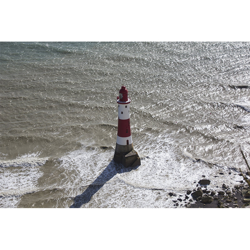 Grand Lighthouse Mural Wallpaper for Dining Room Human Landscape Wall Covering, Customized Clearhalo 'Wall Decor' 'Wall Mural' 1689322