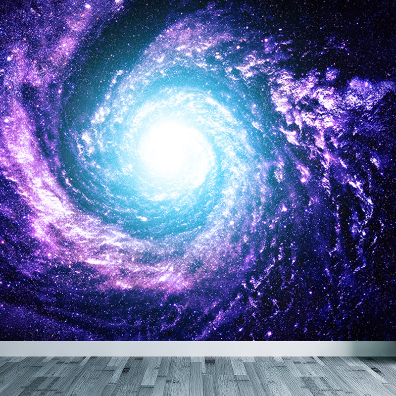 Contemporary Stars Spiral Mural Decal Dark Color Dining Room Wall Decor, Personalized Clearhalo 'Wall Decor' 'Wall Mural' 1689361